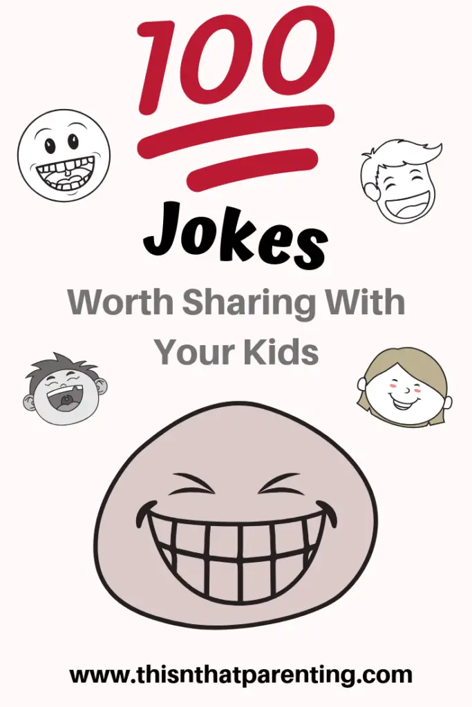 This post will convince you that it is worth every effort to be intentional about making sure your family is laughing. I encourage you to find a way to bring humor and fun into your family. Great things happen to families who laugh together. They begin to talk and giggle and lighten up. Parents must be intentional about creating special times together to build lifelong memories and fun together. Get 100 Jokes Worth Telling Your Kid #jokesforkids #familyfun #laughteristhebestmedicine